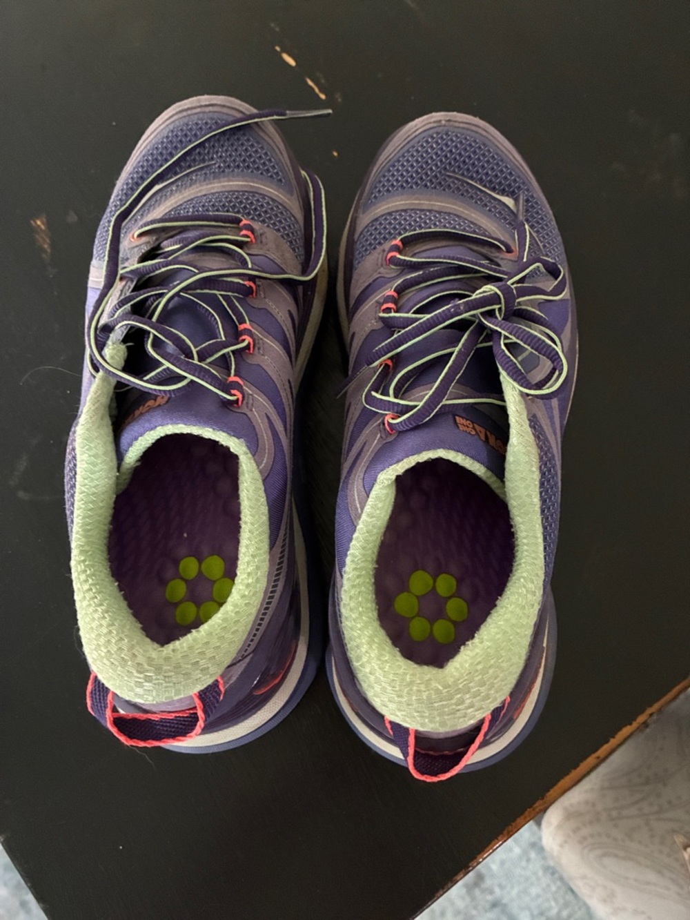 Hoka Women's Purple Running Shoes with Mint and Pink Accents